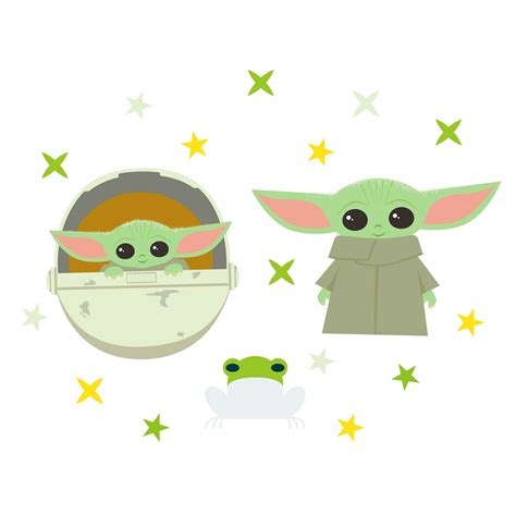 Instant Download Cute Colored Baby Yoda Vector Sticker Clipart Etsy