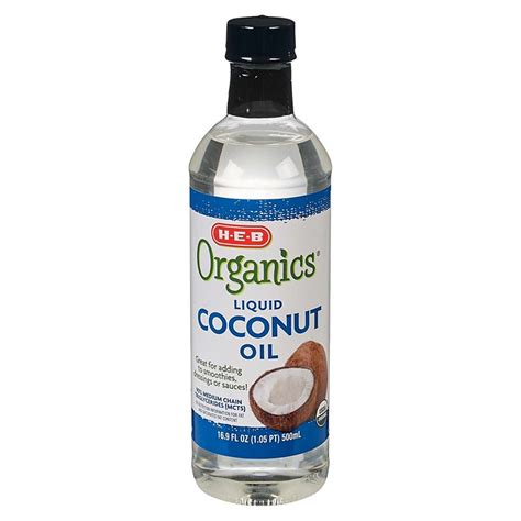 H E B Organics Liquid Coconut Oil Shop Dressing Oil And Vinegar At H E B
