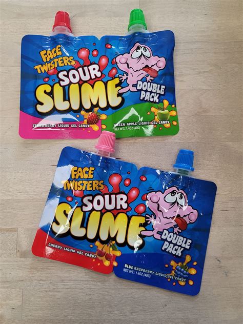 Face Twisters Sour Slime Double Pack 40g Crowsnest Candy Company