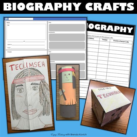 5 Quick And Easy Biography Crafts To Try For Your Genre Study