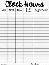 Clinical Hours Tracking Sheet Images