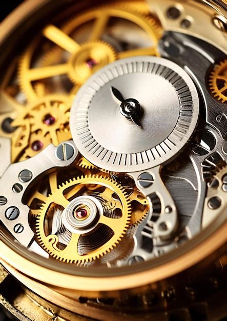 Premium Ai Image Gears And Cogs In Clockwork Watch Mechanism Close Up