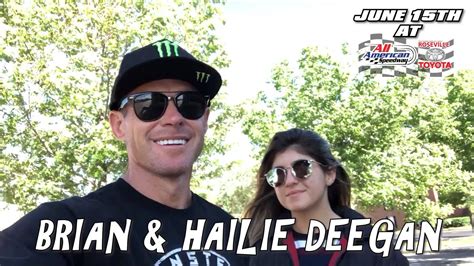 Brian And Hailie Deegan At All American Speedway This Saturday Just