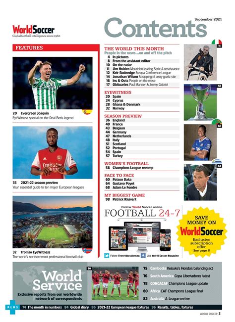 World Soccer Magazine Sep 21 Subscriptions Pocketmags