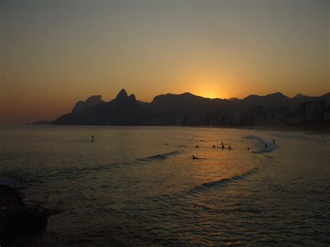 Sunset In Rio De Janeiro Free Stock Photo Public Domain Pictures