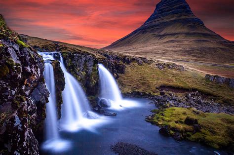 Download 2560x1700 Kirkjufell Iceland Waterfall Mountain Field