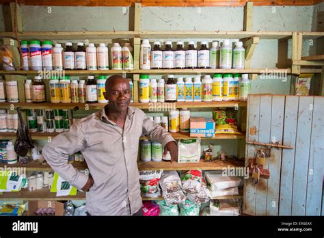 Agricultural Inputs Shop In Masama Village On The Foothills Of Mt Kilimanjaro Tanzania Stock
