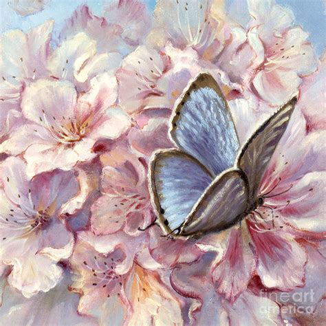 Blue Butterfly Painting By Silvia Duran Pixels