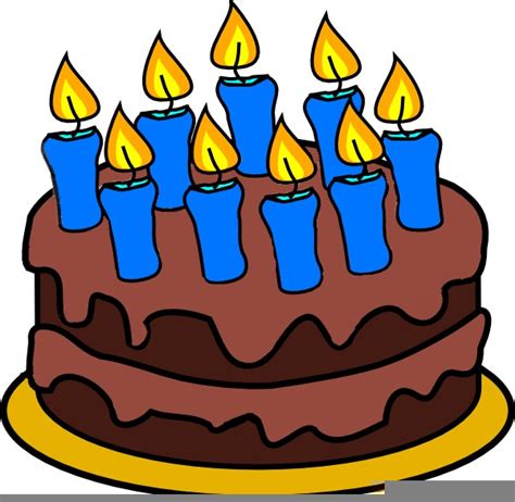 Birthday Cake With Lots Of Candles Clipart