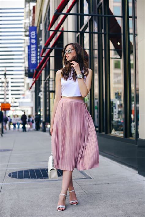 Pink Pleated Skirt Outfit Dresses Images 2022
