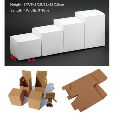 Rm 180 (for pack price,100pcs per pack). 50pcs 13 sizes Kraft Paper cardboard Box for Jewelry gift ...
