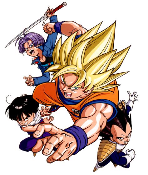 Goku Trunks Gohan Vegeta Super Saiya Png Clipart Anime Art Cartoon
