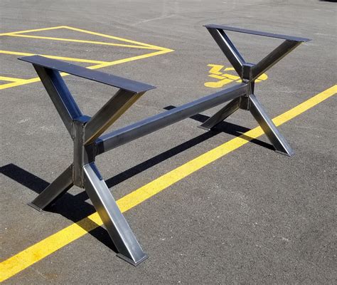 This steel table base will not ship assembled, due to dimensions limit length, width and. New Design Trestle Table Legs with 1 Brace, Model #TR12NB1 ...