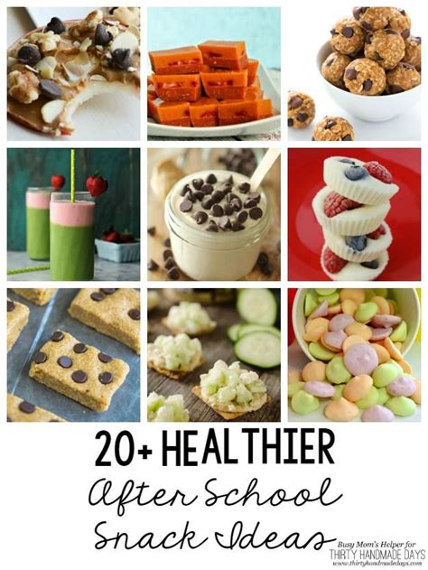 25 Healthier After School Snack Ideas