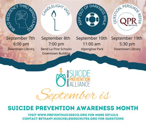 Central Oregon Recognizes National Suicide Awareness Month Deschutes