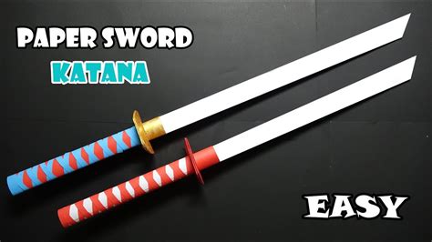 How To Make A Paper Sword Part 8 Japanese Katana Sword Easy Origami