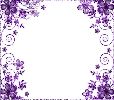 Purple Rose Transparent Purple Flower Border Instructional Tech