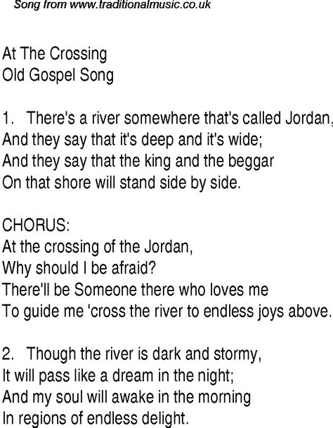 At The Crossing Christian Gospel Song Lyrics And Chords