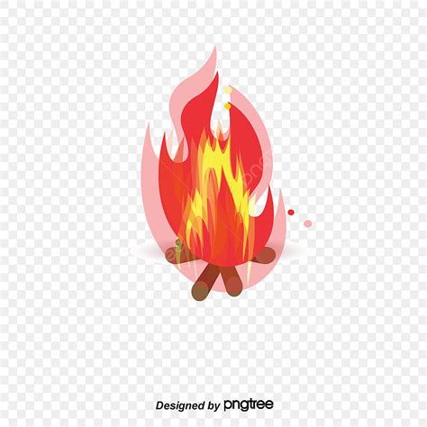 Cartoon Bonfire Design Vector Material Cartoon Vector Bonfire Flame