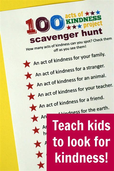 Toddler Approved Kindness Scavenger Hunt