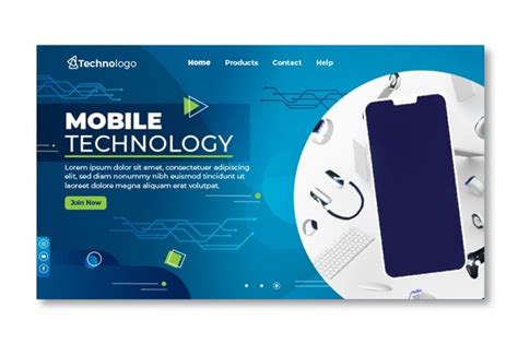 Free Vector Mobile Tech Banner Template