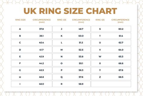 How To Measure Ring Size In Inches Ring Size Chart Inches Paper