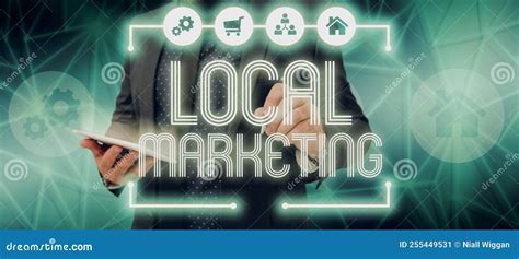 Conceptual Display Local Marketinga Local Business Where A Product Buy