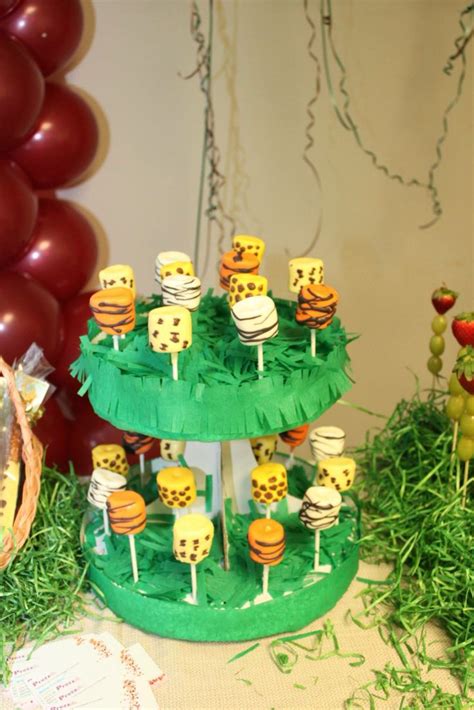 Find baby shower party decorations at the 110% lowest guaranteed price. Chocolate covered marshmallows, Safari, jungle, zoo theme ...