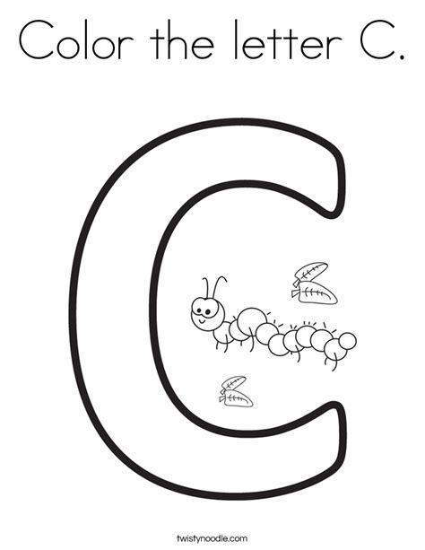 See our coloring sheets collection below. Color the letter C Coloring Page - Twisty Noodle
