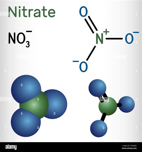 Nitrate Anion Molecule Nitric Acid Salts Containing This Ion Are