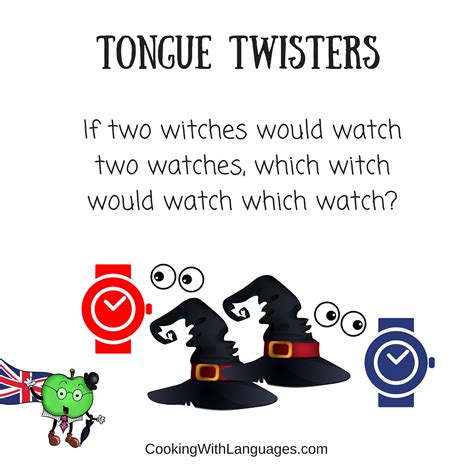 English Tongue Twisters From Cooking With Languages