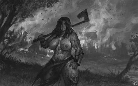 Rule 34 1girls Abs After Battle Amazon Armwear Axe Barbarian Blood