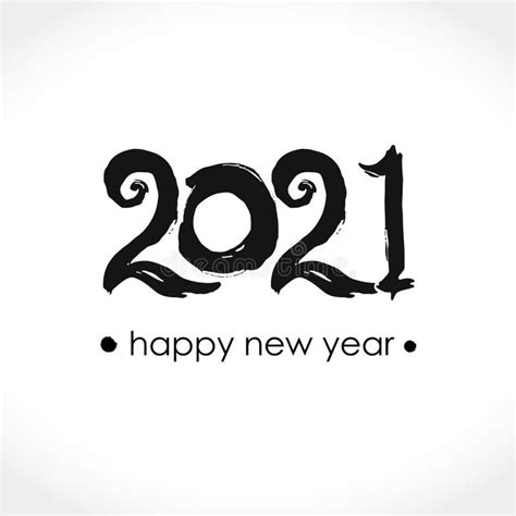2021 Happy New Year Logo Text Design 2021 With Wishes Vector Template