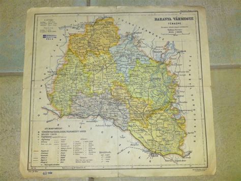 Stara Geografska Karta MaĐarske I Hrvatske Baranje