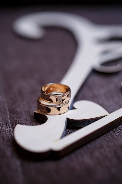 Premium Photo Golden Wedding Rings For Newlyweds