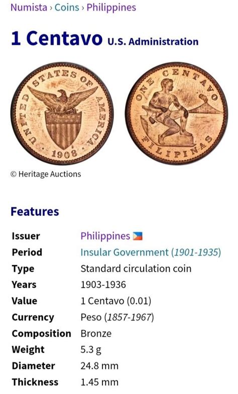 1936 1 Centavo Hobbies And Toys Memorabilia And Collectibles Currency On
