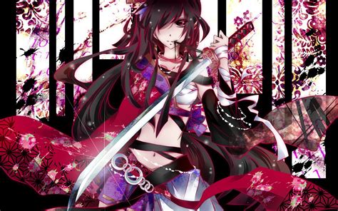 Dress Katana Weapons Anime Girls Wallpaper 2200x1378 209432