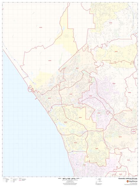 Add your territories and locations. Oceanside CA Zip Code Map