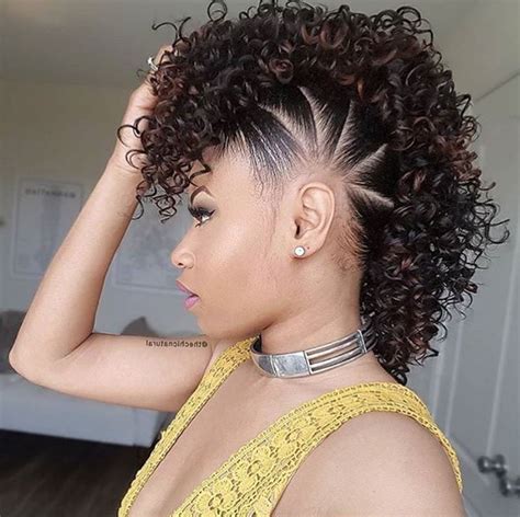 20 Photos Curly Style Faux Hawk Hairstyles