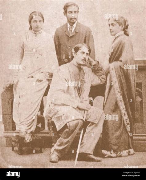Jyotirindranath Tagore Sitzen Mit Jnanadanandini Devi Satyendranath