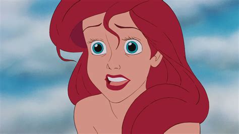 Ariel In The First Movie With Her Colors In The Third Movie With Red
