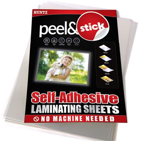 Pack Of 24 Self Adhesive Laminating Sheets Clear Letter Size 9 X 12