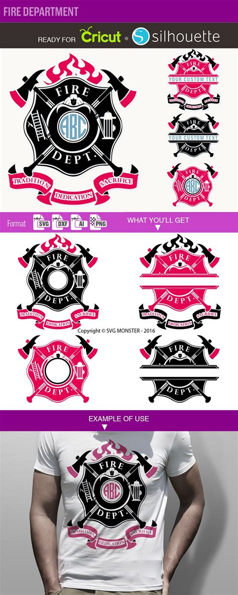 Available source files and icon fonts for both personal and commercial use. FIREFIGHTER SVG FIREMAN svg Fire Department monogram svg ...