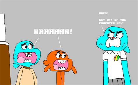 Nicole Told Darwin And Gumball Get Off Computer By Mjegameandcomicfan89