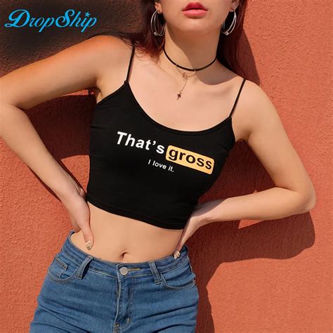 Dropship Letter Printed Crop Top Black Vest Backless O Neck Short Tank Top Women Slim Wasit Sexy