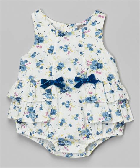 Look At This Blue Floral Ruffle Bubble Romper Infant On Zulily Today