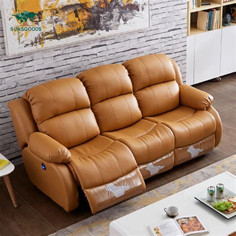 Chinese Modern Style Recliner Sofa Leather Home Living Room Sofa