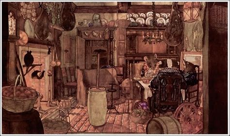 Badgers House By Michael Hague From Wind In The Willows Illustration