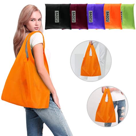 Shopping Bag Foldable Reusable Grocery Machine Washable Carry