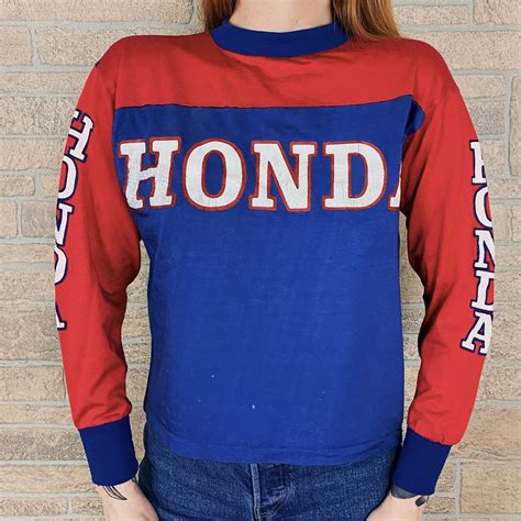 Rare 70s Vintage Honda Motocross Racing Jersey Shirt